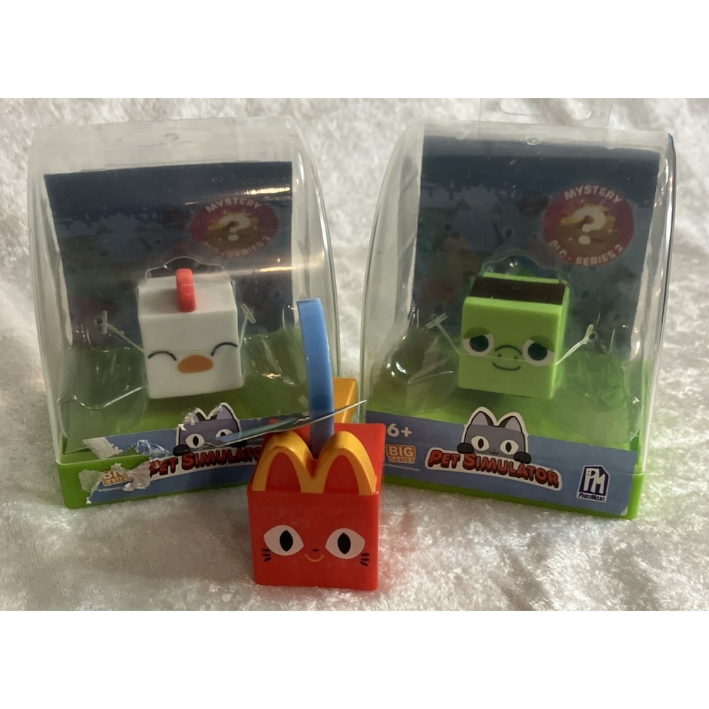 Two Pet Simulator Figures Big Games LLC & McDonald's Toy